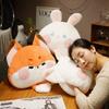 New Cartoon Plush Hand Warmer Toys Stuffed Soft Animal Pillow Bunny Fox Shark Plushie Doll Sofa Office Nap Pillow Girl Kids Gift