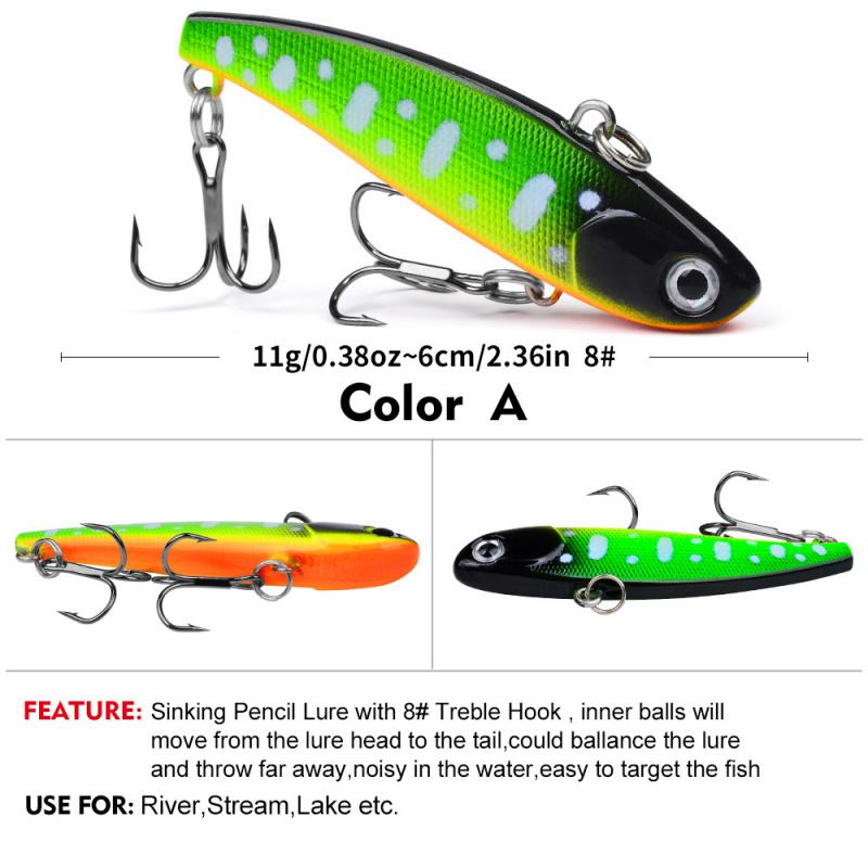 Lure Bait Set8cm11g8No. 3 Hook Hard Bait Bionic LureABSMaterial freshwater and seawater universal fake bait