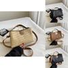 Modern Black Khaki Brown Women's Fashionable Pu Leather Crossbody Tote Bag