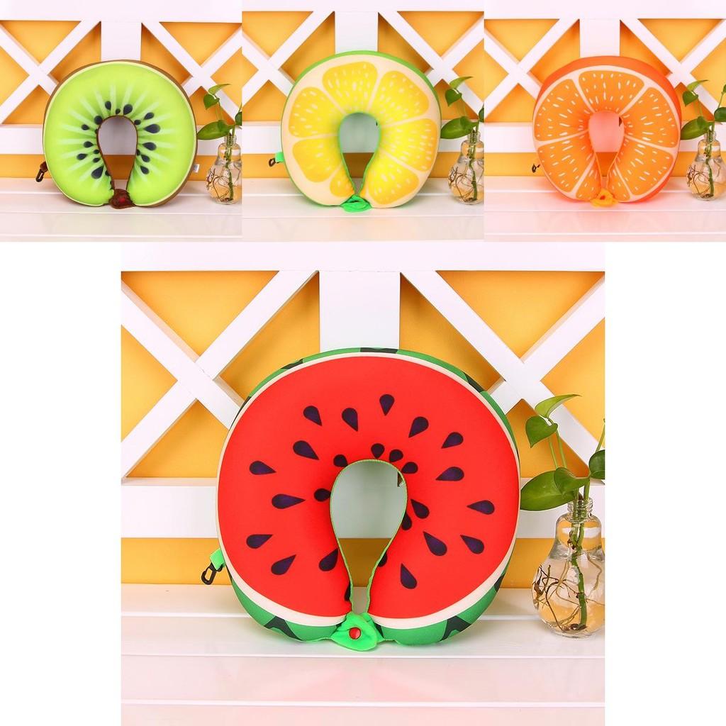 Fruit Shaped Plush Neck Pillow With Foam Beads For Home Office Decor Gift