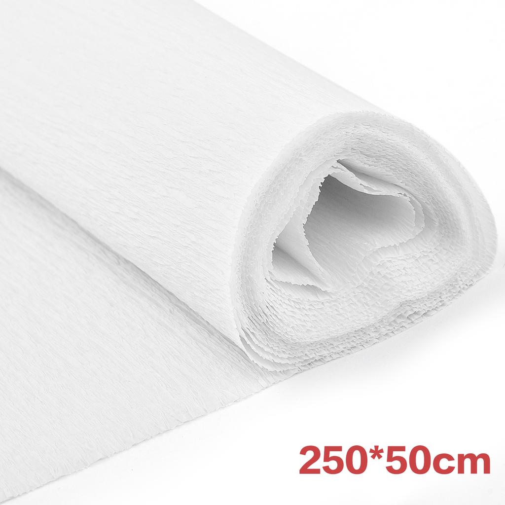 17 Colors 250x50cm Colored Crepe Paper Roll Origami Crinkled Crepe Paper Craft DIY Flowers Decoration Gift Wrapping Paper Craft