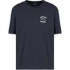 Solid Color Round Neck Fun Letter Embroidery Short Sleeve T-Shirt Men Tops Navy-Blue EM000827-AF12926-UB118