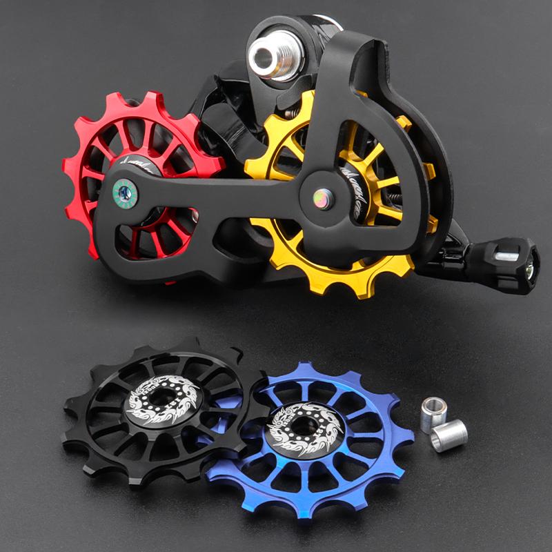MUQZI MTB Road Bicycle 12T Positive Negative Tooth Jockey Wheel Rear Derailleur Bike Guide Pulley Ceramics Bearing