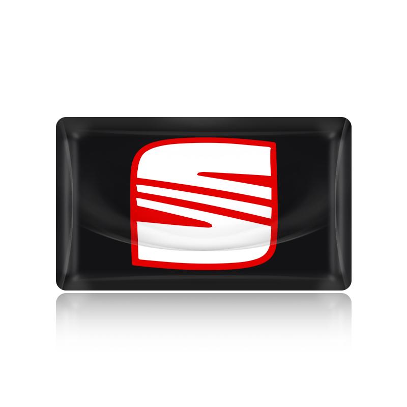 2/5/10Pcs Carbon Fiber Steering Wheel Car Logo Emblem 3D Stickers For Seat Leon FR Altea Ibiza Toledo Cordoba Alhambra Arona Ateca Exeo