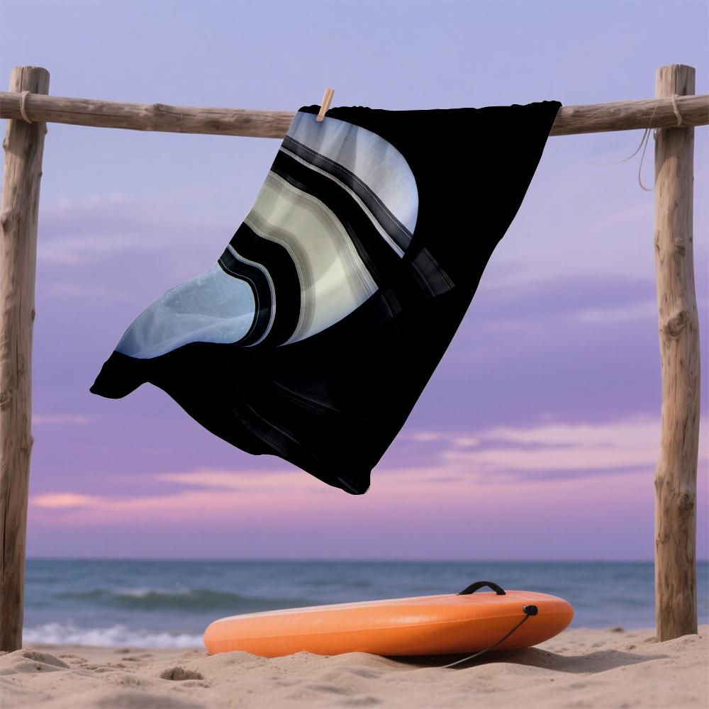 Saturn’s Rings in Space Compact Travel Beach Towel Super Absorbent Sand Resistant, Microfiber for Swimming Camping Yoga