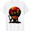 Afro Queen Black Woman African Roots Melanin Black History Unisex T-Shirt