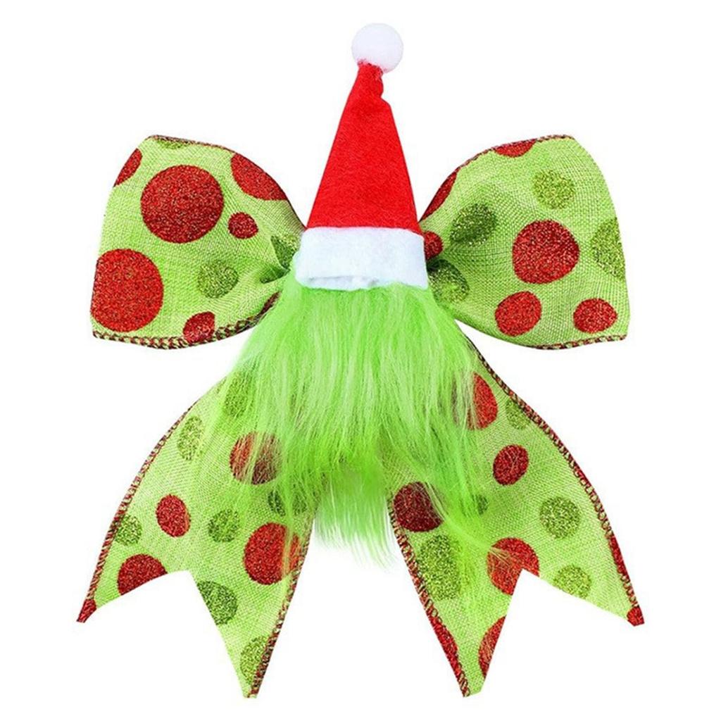 Decoração de Laço de Natal, Decoração de Guirlanda Árvore Presente