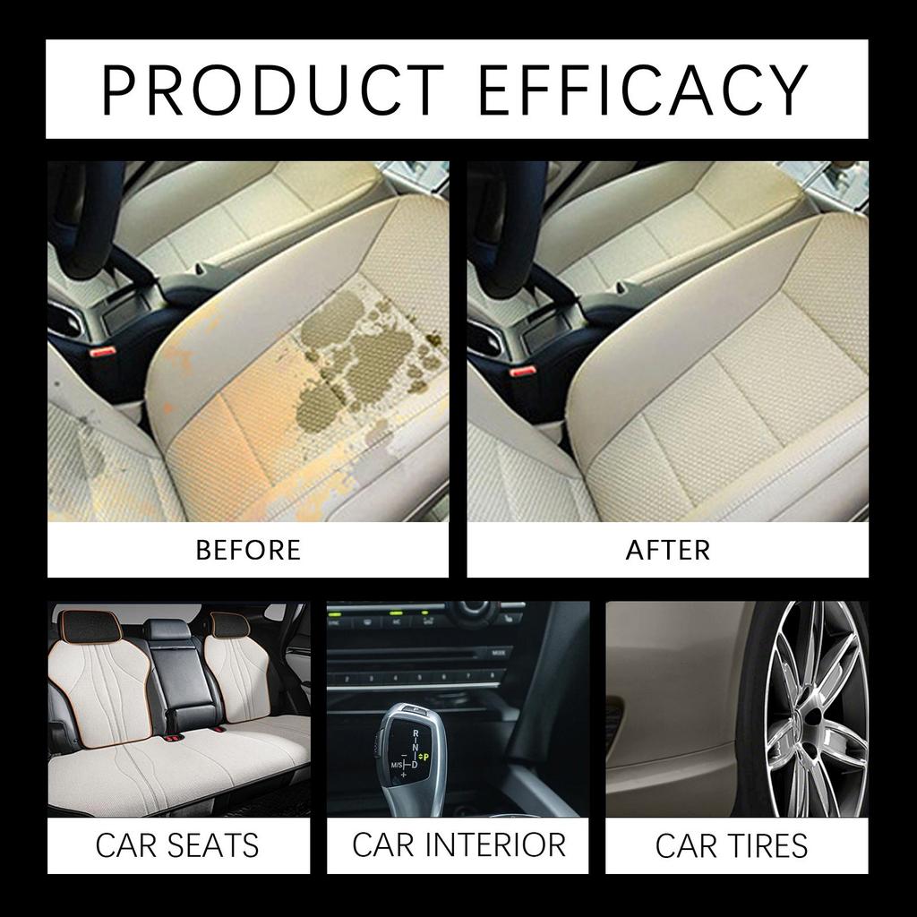 Car Multi-purpose Care Cleaner Leather Seat Interior Steering Wheel Decontamination Foam Cleaner 120ml