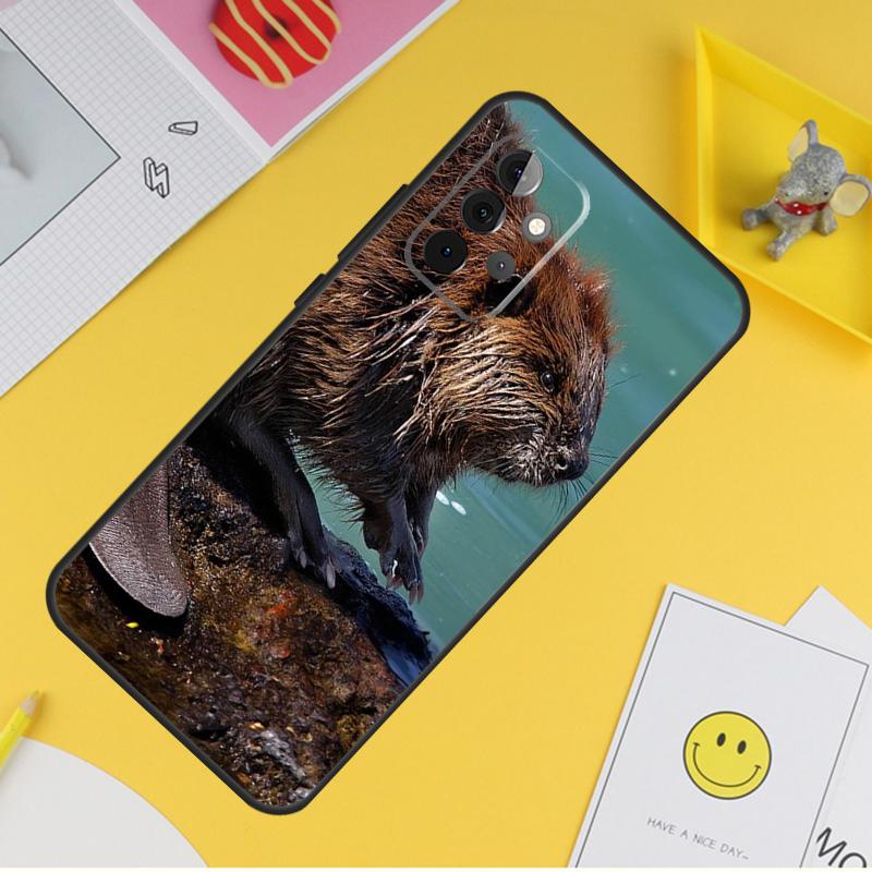 Animal Beaver Case For Samsung Galaxy A15 A17 A54 A34 A14 A13 A23 A33 A53 A52 A32 A12 A56 A36 A16 A35 A55