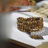 Hainan Yingge Green Qinan Agarwood Buddhist Beads Bracelet - Unisex Style, Five Fen Chen Beads, Free SF Express Shipping