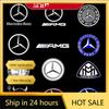 C200 E200 New For Mercedes Benz 2PCS LED Car Door Welcome Lamps Logo Emblem Ghost Shadow Light Auto Accessories For Mercedes Ben