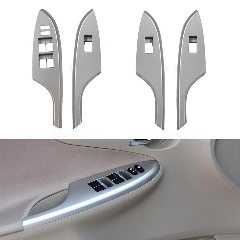 

Защитная крышка переключателя окна с левым рулем для Toyota Corolla 2007 2008 2009 2010 2011-2013, рамка переключателя управления подъемом окна