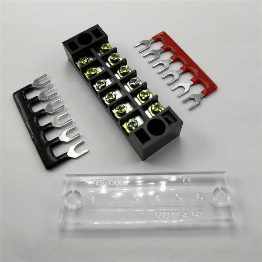 Position Auto Marine Power Distribution Bus Bar Terminal Block 5 Set 15A 600V