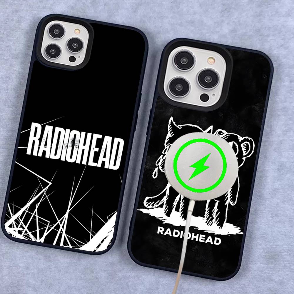 R-Radiohead Rock Band For Magsafe Magnetic Phone Case Cover For IPhone 11 12 13 14 15 16 17 Pro Max Plus