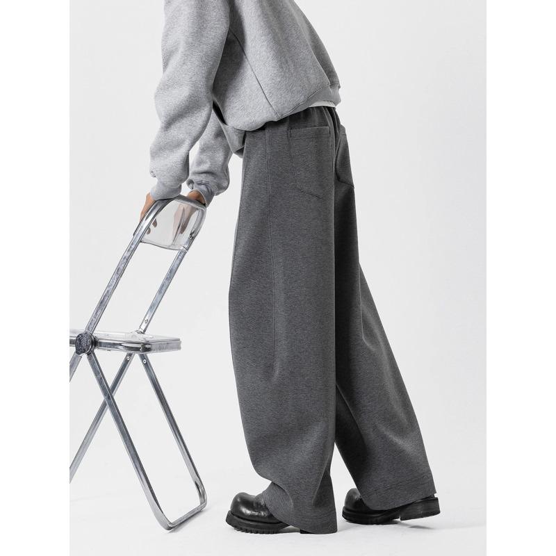 Autumn and winter new casual pants men's American design sense Hong Kong style loose trend retro straight wide-leg trousers