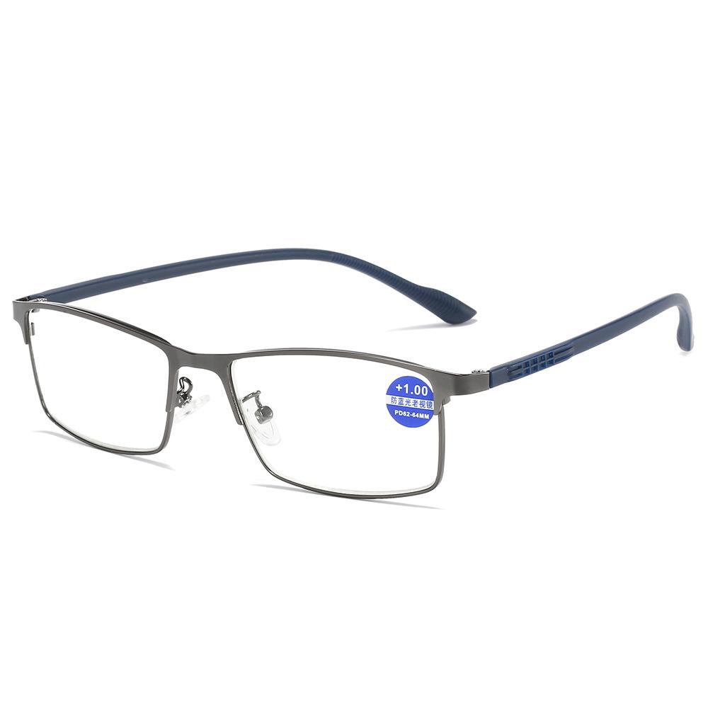 Metal Frame Reading Glasses Women'S Anti-Blue Light Tr Temple Fashion Business Men'S Reading Glasses Reading Mirror