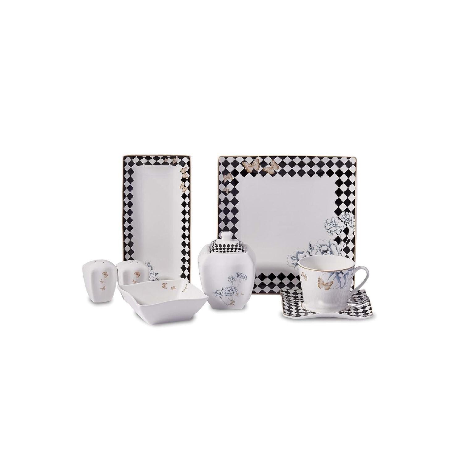 

Link Collection 28 Piece Square Breakfast Set A8573 синий белл