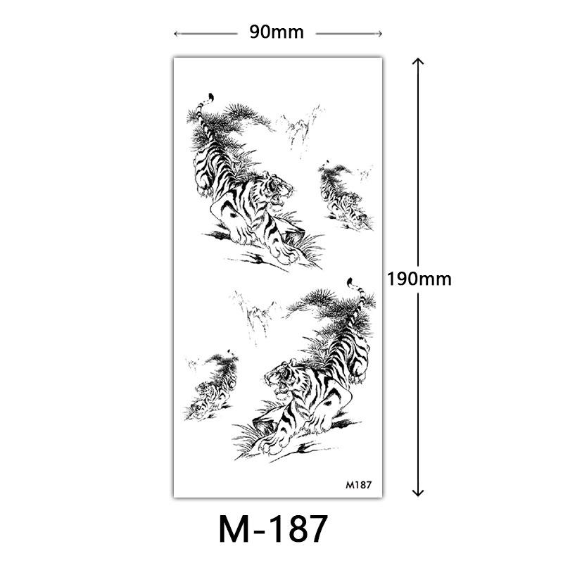 Wasserdichtes dreidimensionales Farbdruck-Tattoo-Sticker, Schmetterling Blume Tier Tattoo