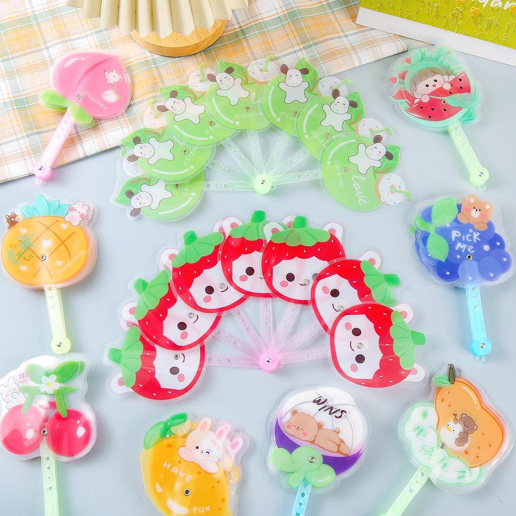 Ventaglio Portatile Pieghevole Creativo a Forma di Frutta Cartoon per Bambini - Ventaglio Portatile in Plastica Fresco per l'Estate