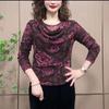Elegantes Spitzen-T-Shirt mit sieben Ärmeln für Damen
