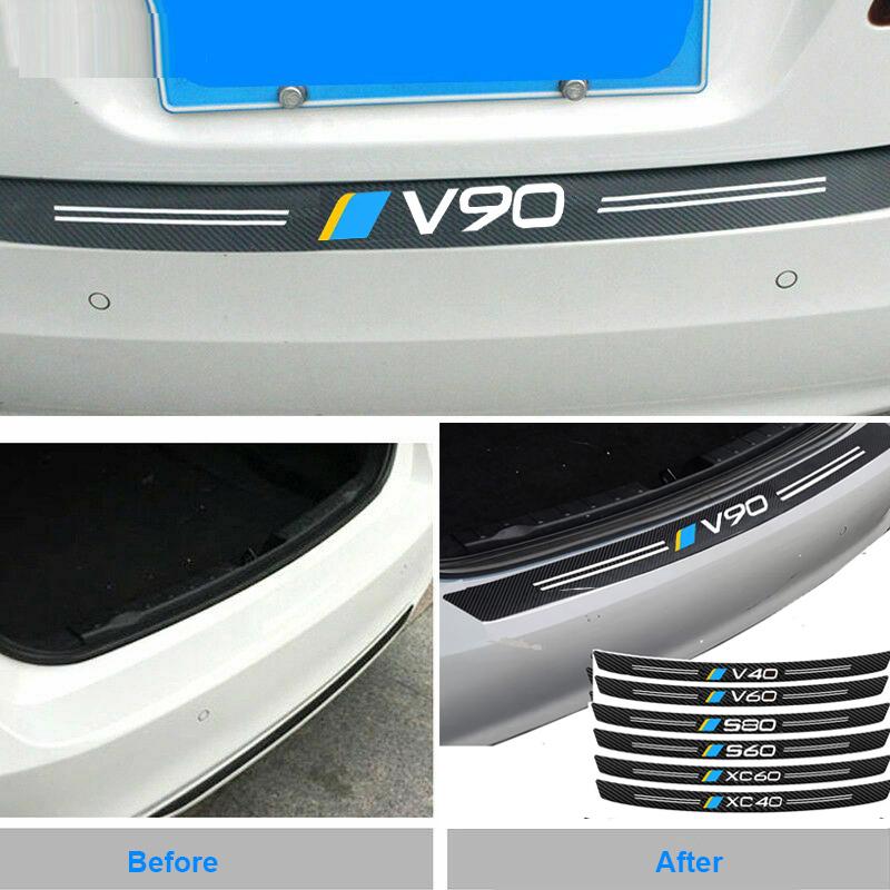 Autocollant de Protection de Pare-chocs Arrière de Voiture Pour Volvo C30 S60 V50 XC90 XC60 V40 V60 V70 AWD C70 S80 S90 T6 V90 XC40 XC70 S40