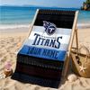 Custom Name Tennessee Logo Art Personalized Microfiber Beach Towel, Quick-Dry, Ideal for Summer Travel, Beach Essential, Swimming