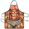Delantal impermeable de dibujos animados: Diseño divertido y creativo de hombre musculoso