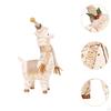 Alpaca Figurine Ornament Doll Christmas Standing for Office Holiday