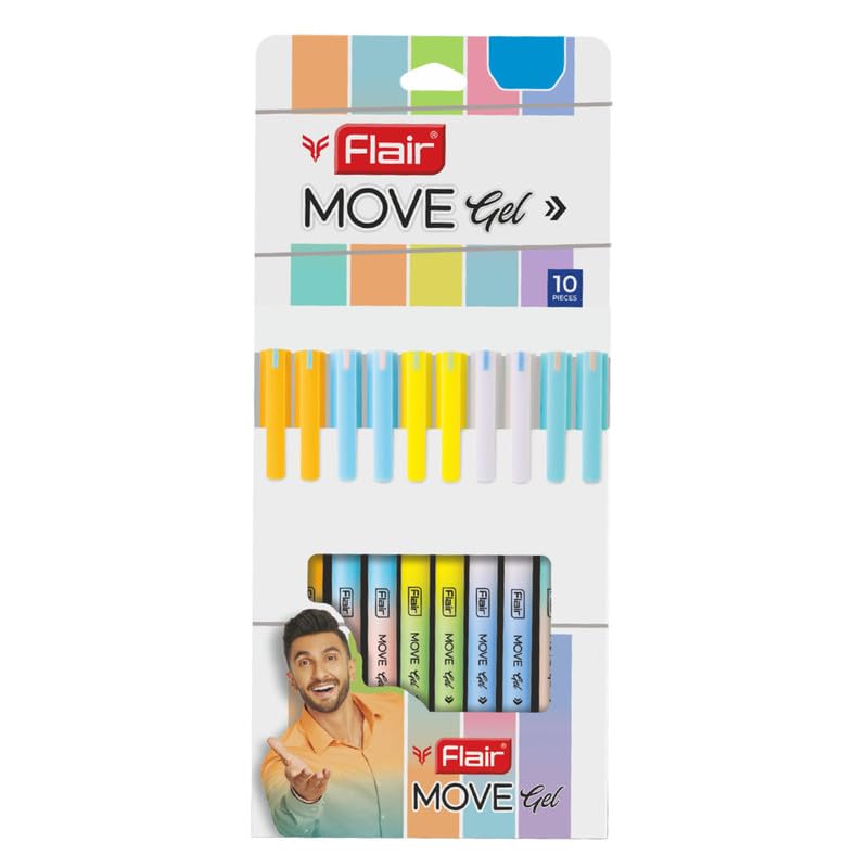 Flair Move Gel Pens 0.3 mm Blue Ink Set Of 1Pastel Matte Body Smooth Writing Pens For School Office Journaling Use