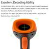 Handheld 1D2DQR Barcode Scanner BT+2.4G Wireless USB Wired Bar Code Reader Manual  Continuous