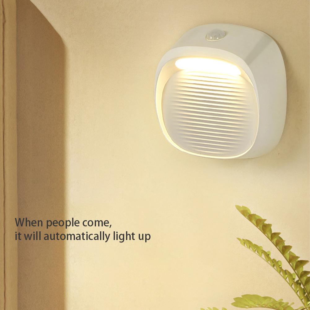 Motion Sensor Light Type-c Rechargeable 2200mA Battery Cordless Automatically Lights Up Safe Lights for Stairs Hallway Bathroom