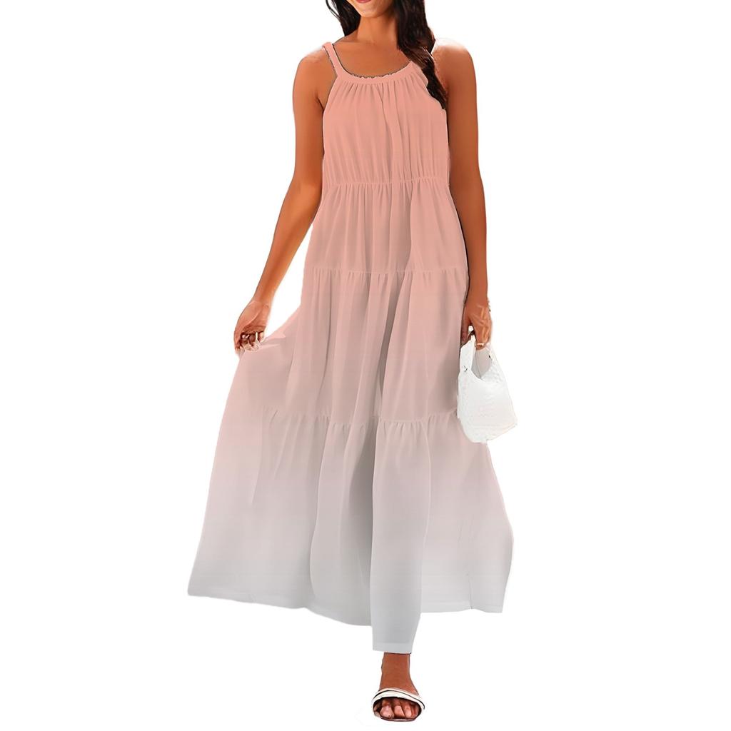 Damen Sommer Casual Fashion Strapsen Ärmelloses Kleid