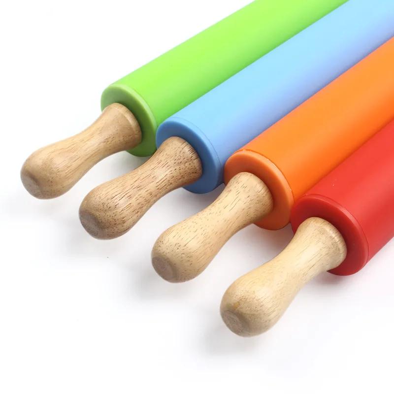 Christmas Rolling Pins Rock Snowflake Elk Wooden Rolling Embossing Baking Cookies Biscuit Fondant Cake Patterned Roller