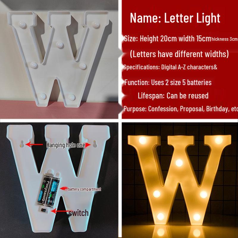 LED Letter Lights: Surprise Birthday, Proposal & Party Decoration
