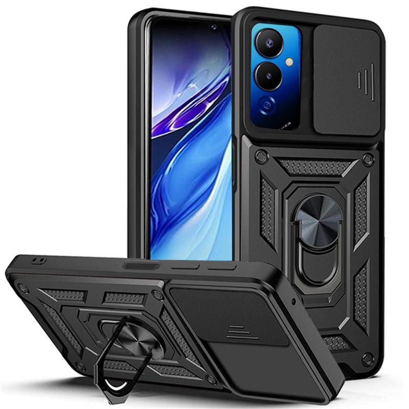 

Противоударный защитный чехол для Tecno Pova 4 3 2 Neo Windows слайд-камера Защитное кольцо для объектива камеры-держатель чехол для Infinix InfinixHot 12 20 4G чехол для телефона Infinix Hot 20 4G чёрный