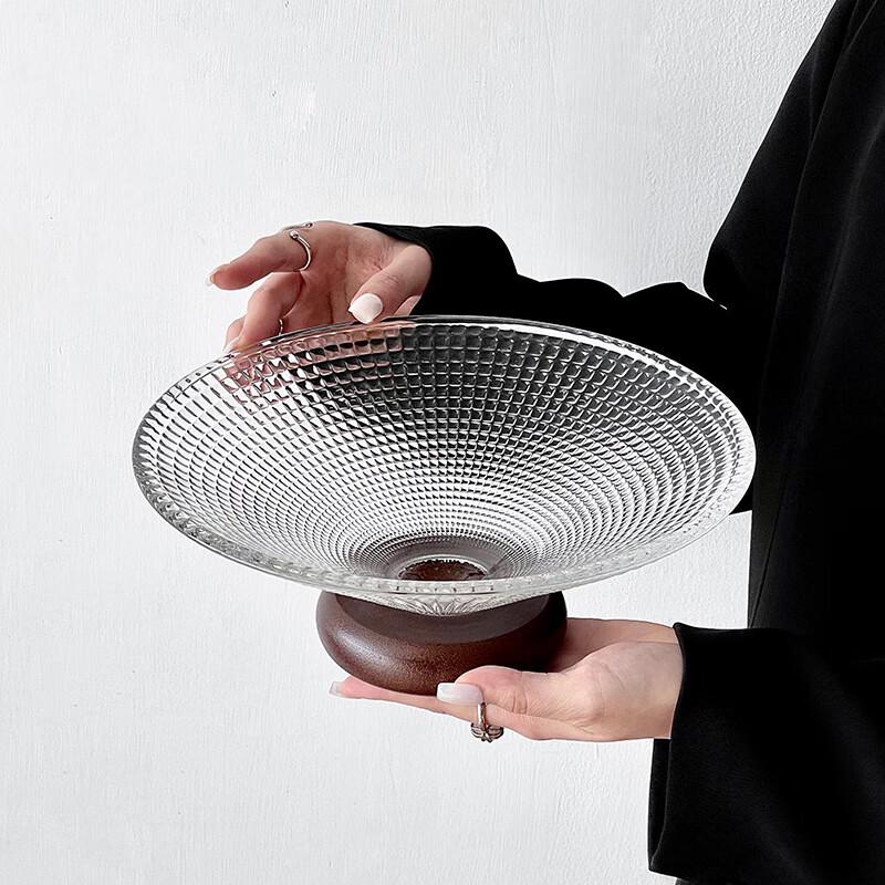 Chinese Style Glass Fruit and Snack Plate