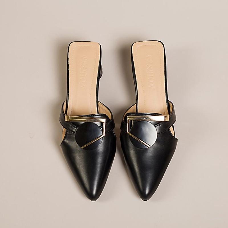 Fashion Women's Sandals Summer New Heel Pointed Geometric Shallow High Heels Fashion Temperament Simple Generous Sandals Work Pumps