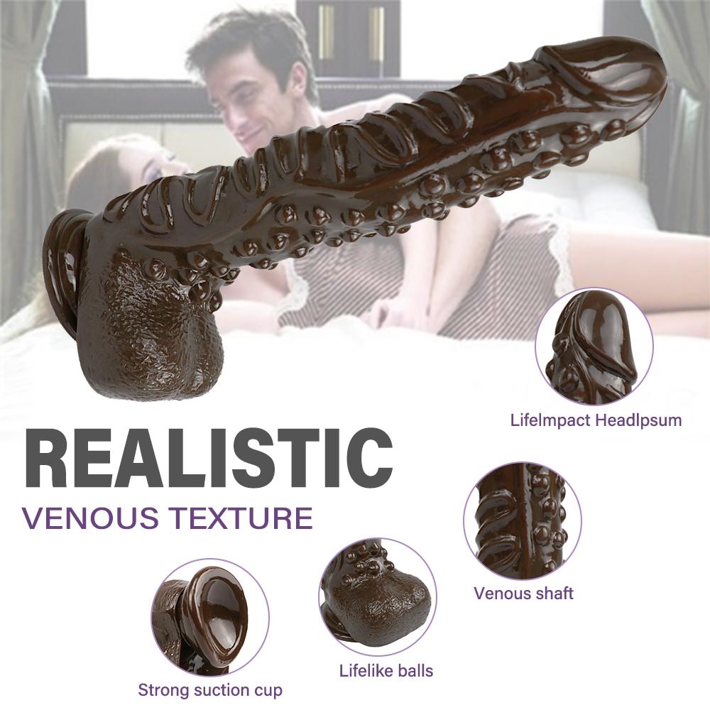 MoDi Dildo Realistic Fake Dick Penis Butt Plug Sex Toys for Woman Men Vagina Anal Massage