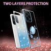 For Xiaomi Redmi 15C 4G (Global) (171mm) Case Ring Kickstand TPU Flowers Phone Cover Gradient Glitter