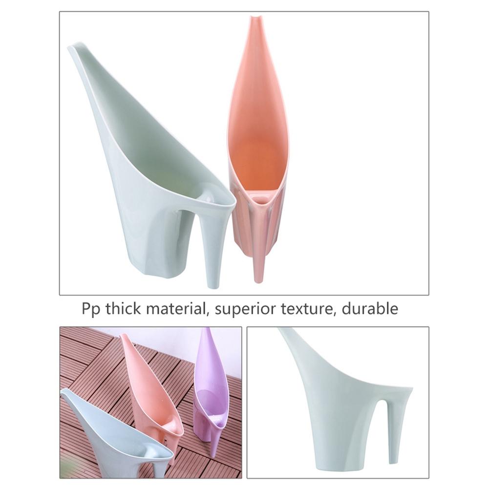 

2Pcs Plastic Flower Watering Can Watering Kettle Home Garden Patio Irrigation Watering Pot Long Mouth - Green & Pink