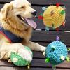 Dogs Sound Ball Puppy Toy Ball with Built-in Bell Chew-Friendly Toss And Fetch Ball for Dogs Training Interactive Play Boredom Relief