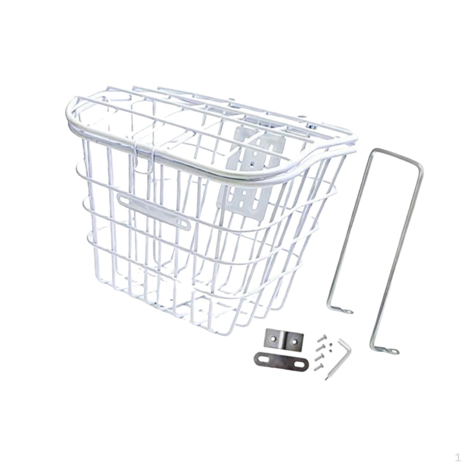 

Bicycle Front Basket Bike Pannier Convenient Stylish Luggage Storage Organizer for Outdoor белый