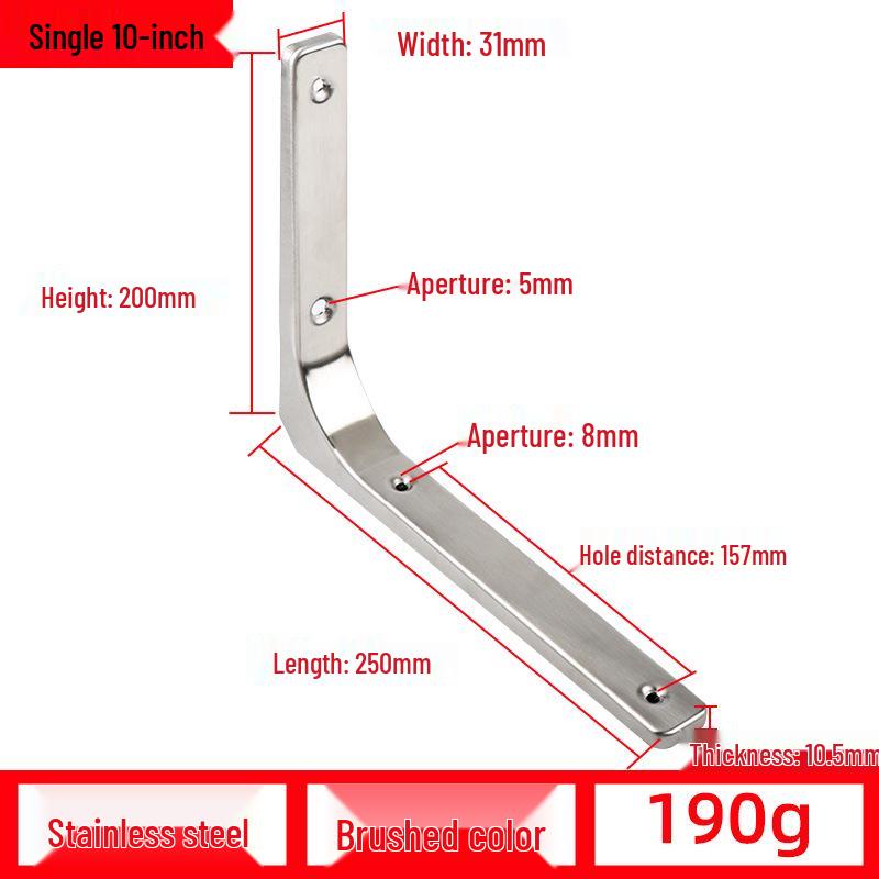 Curved Wall-Mounted Bracket with Load-Bearing Support for Shelves