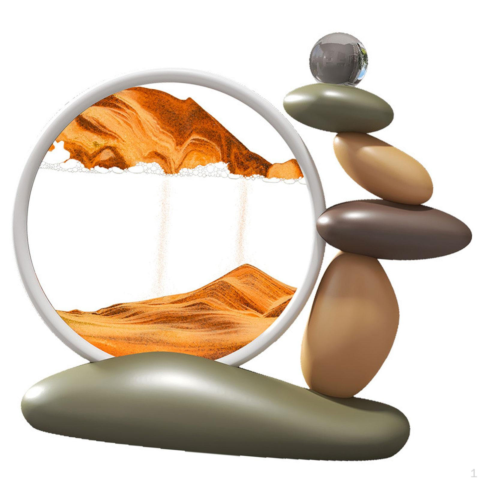 

Статуя с изображением текучего песка, динамическое легкое многофункциональное настольное украшение для дома оранжевый