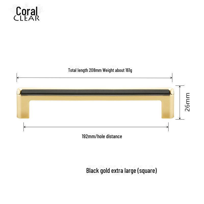 

Современная европейская ручка для шкафа в черно-золотом цвете