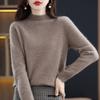 Rollkragenpullover aus Wolle für Damen Herbst und Winter Schlicht und vielseitig Lockerer Pullover Unterziehshirt
