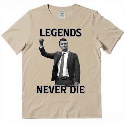 Οι Θρύλοι Ποτέ Δεν Πεθαίνουν Charlie Kirk T-Shirt Unisex Γυναικείο Ανδρικό T-Shirt Κοντομάνικο Βαμβακερό Unisex Streetwear Τοπ Ανθρώπινων Δικαιωμάτων