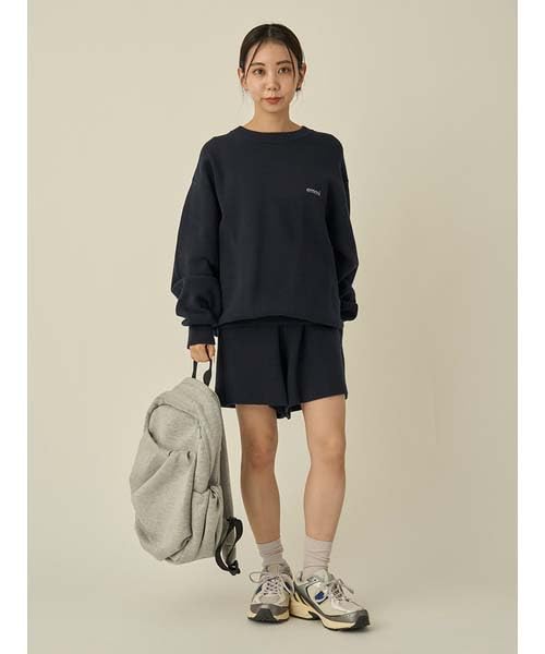 Atelier Logo Milano Rib Pullover 13WNT251063 DNVY [Emi] Women's