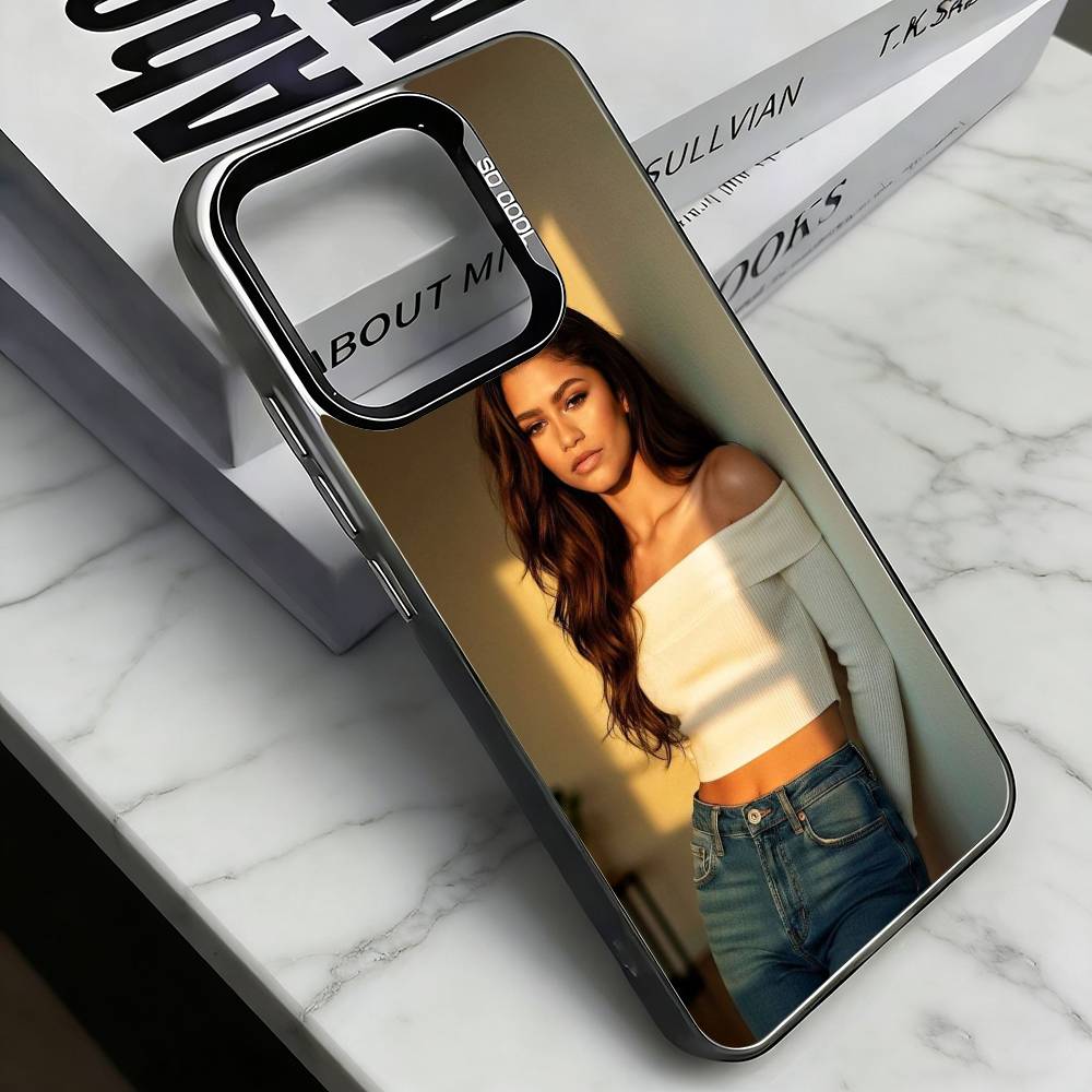 Z-Zendaya Phone Case For iPhone 17,16,15,14,13,12,11 Plus,Pro Max,XS,Colorful Silver Phone case Funda Cover