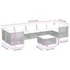 VidaXL Salon de jardin 8 pcs avec coussins noir résine tressée, ensemble de canapés d'extérieur, salon de jardin, ensemble 3261764